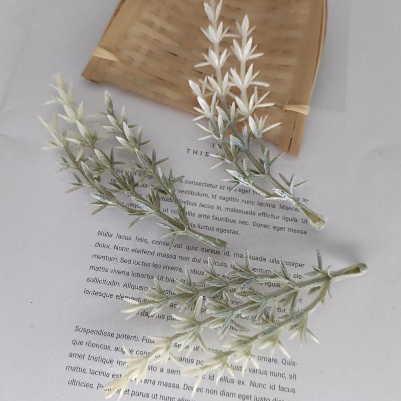 5pcs Mini Branches Stamen DIY Wreath Decorative Accessories Artificial Flower Leaves Grass Christmas Party Decoration Fake Plant