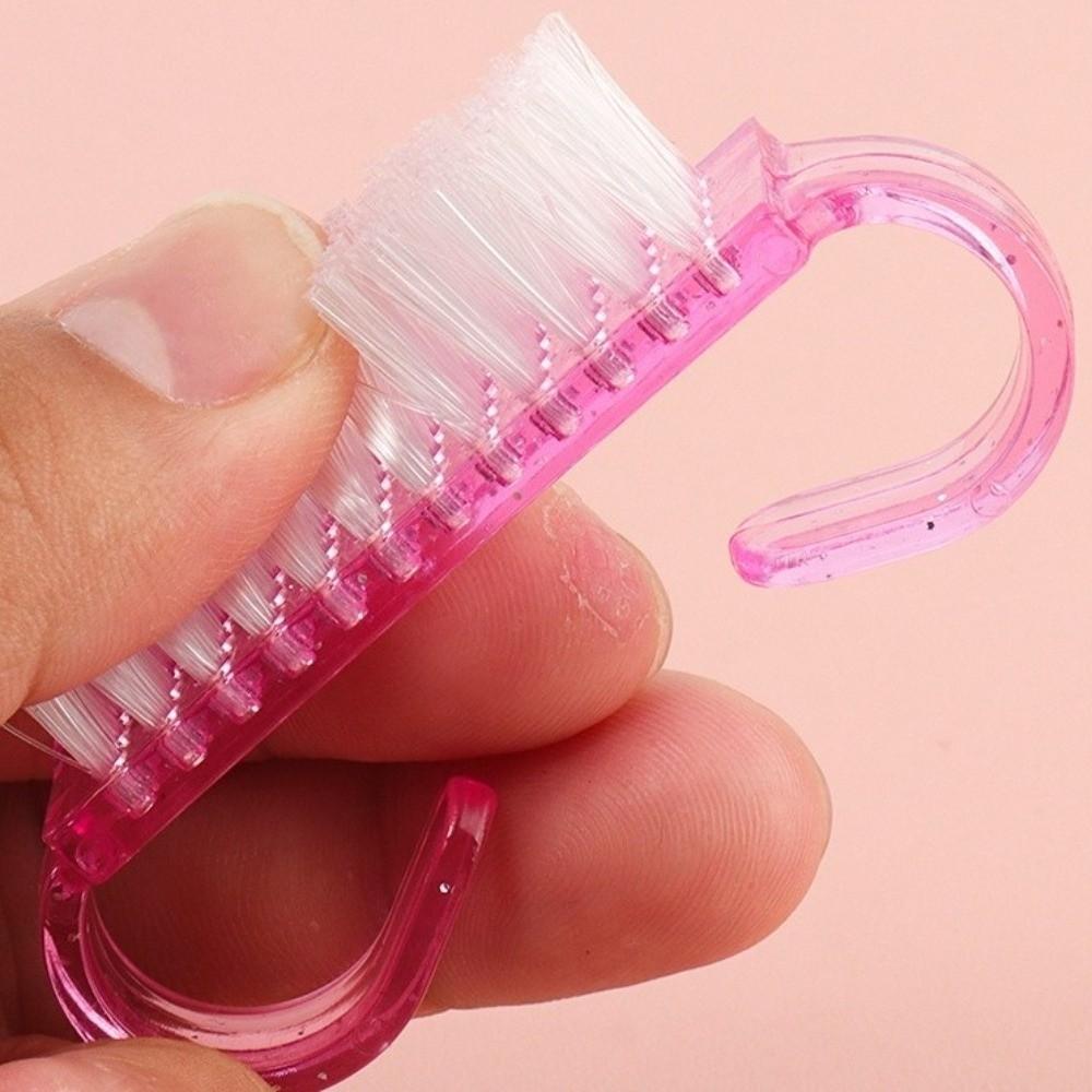 4PCS/SET Soft Bristles Nail Brush Plastic Acrylic Nail Brush Tools Pedicure Brush Nail Care
