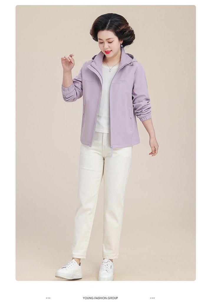 Frühlingsmode für Mama: Kapuzen-Freizeitjacke für Damen 50+ - Stilvoll für Frühling & Herbst
