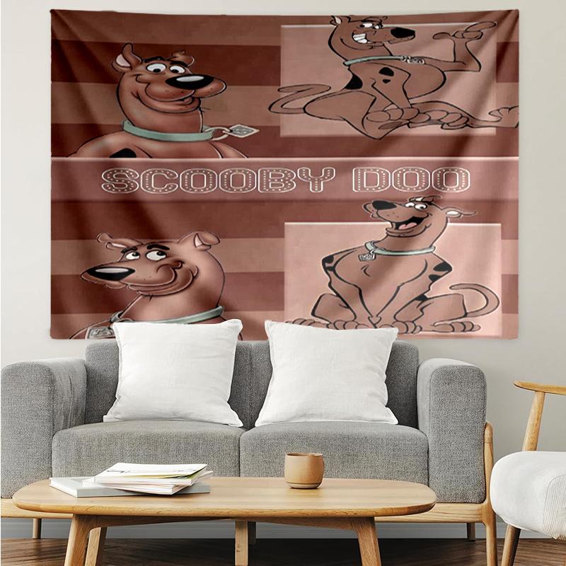 Scooby-Doo Print Tapestry, Backdrop, Easy Setup, Ideal for Bedroom, Office & Living Room, with Aesthetic Wall Hanging Decor.