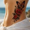 Long Lasting Rose Temporary Tattoo Flower Body Art Sticker Sweet Instant Decals  Daily Use