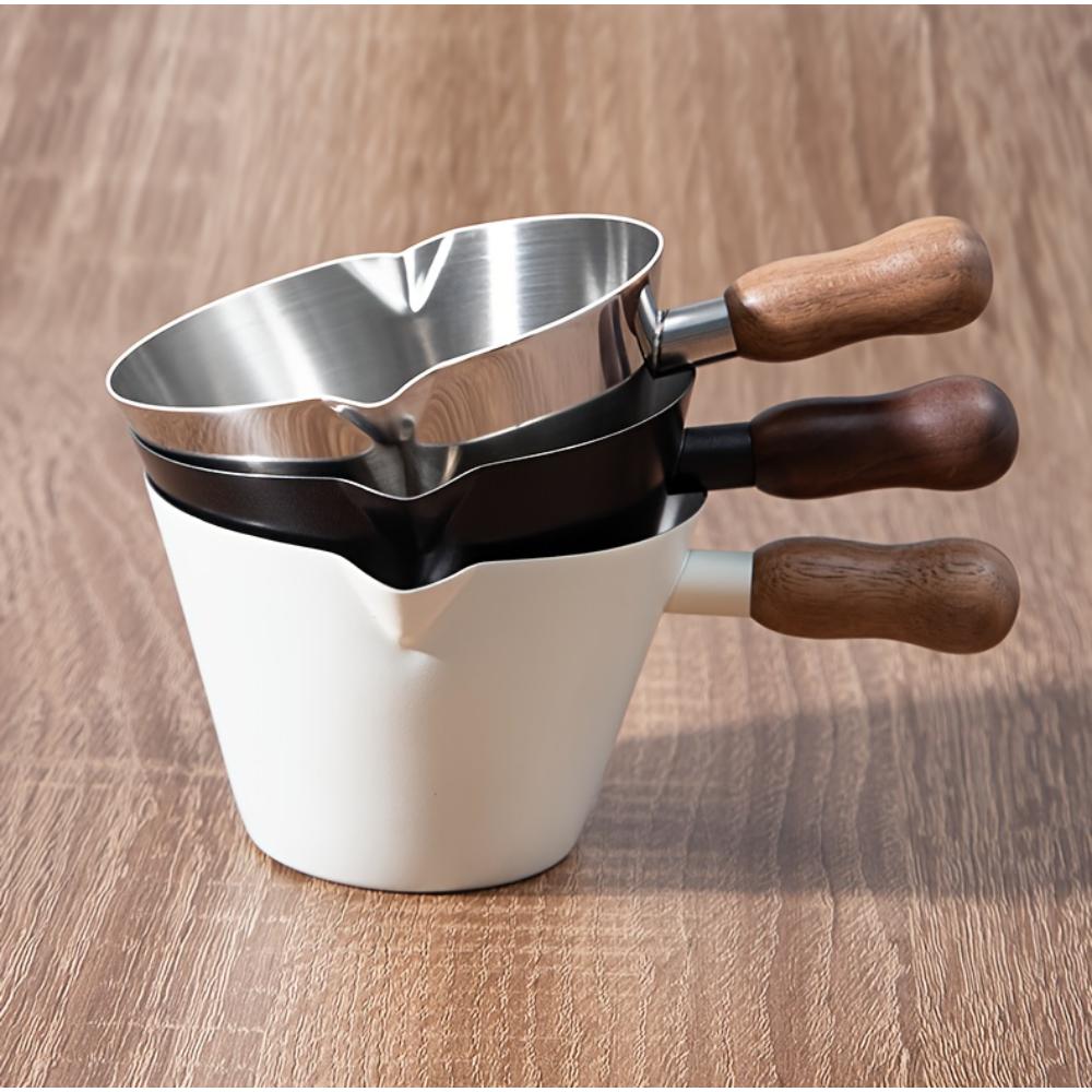 200ML 304‑Stainless Steel Measuring Cup With Scale, Espresso & Milk Frothing Pitcher, Food‑Safe Thickened Coffee Jug With Handle, Kitchen Gadget