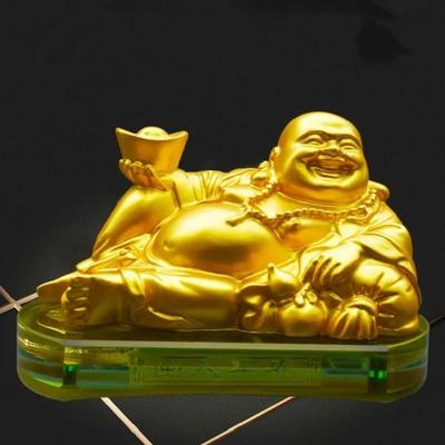 Autodekoration, Parfümsitz, Maitreya-Buddha-Statue, Desktop-Ornamente, exquisites Kunstharz, Kunsthandwerk, Heim-Fengshui-Dekor, Zubehör