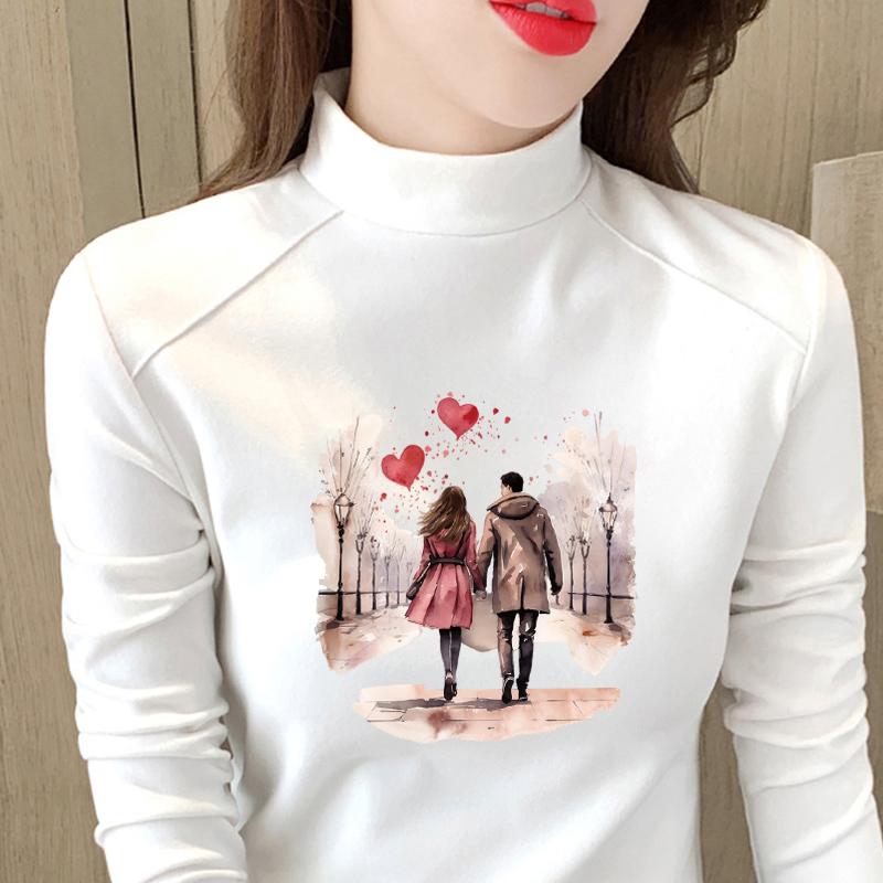 Valentine Day Iron-On Transfer Man Woman Parches Ropa Hoodies Heat Press Appliqued Diy T-Shirt Clothes Stickers Thermal Patch