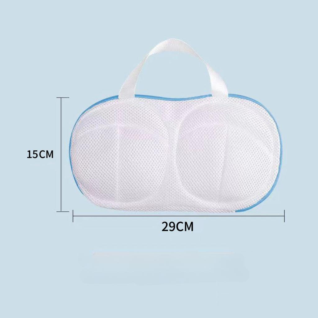 

Сумка для белья для бюстгальтера, пакет для стирки нижнего белья, чехол для чистки бюстгальтера, сетчатый карман против деформации, специально для стиральной машины 15*29cm светло-синий