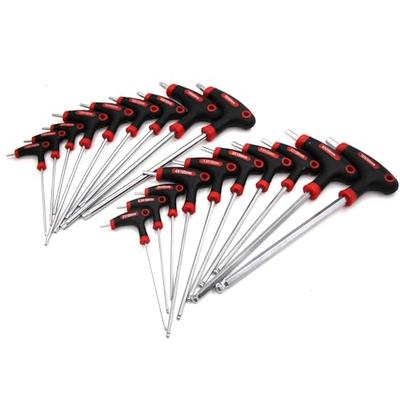 GOOMAND 19-Piece Star Wrench, Torx Wrench, and Hex Wrench Set with T-Handle, Long Ball Point, and Chrome Vanadium Steel (Cr-V Steel) Torx T10-T50, 2-1