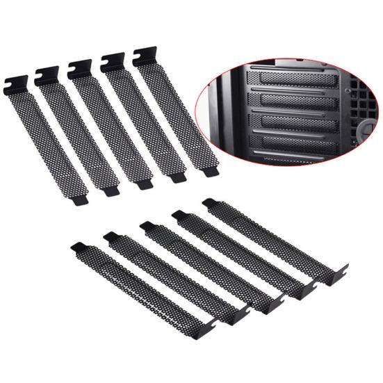 5Pcs Metal Heat PCI Slot Cover Dissipation Computer Dust Filter Blanking Plate