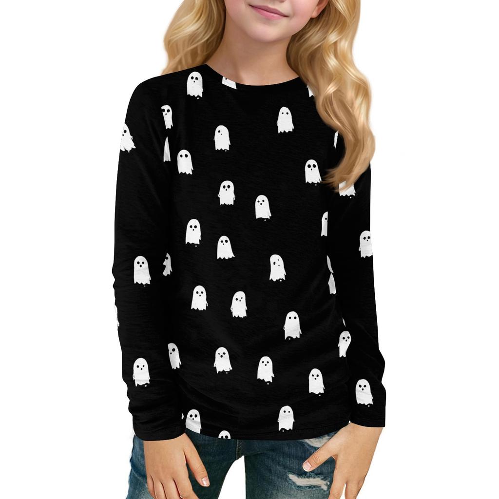 Children's Long-sleeved O-neck Top Printed Daily Casual