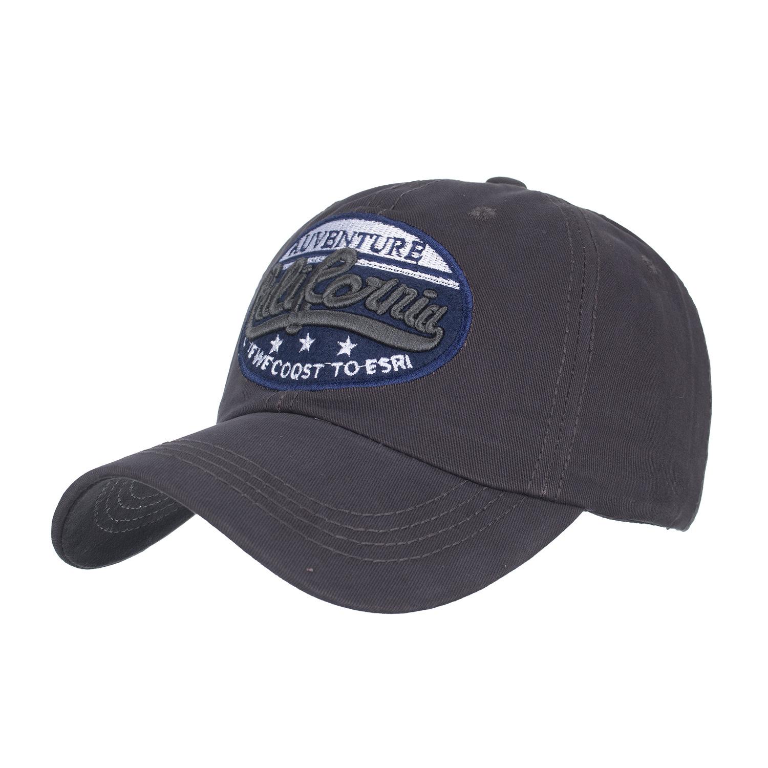 

Весна и лето новая бейсболка с вышитыми буквами кепка от солнца шляпа от солнца Adjustable серый