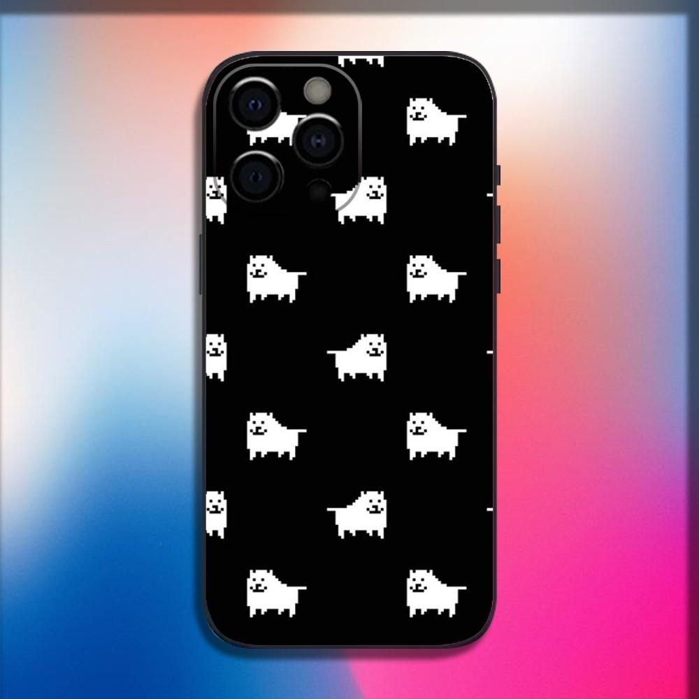 

Чехол для телефона U-Undertale Назойливая Собака Для iPhone 16,15,14,13,12,11,Pro,X,XS,Max,XR,Plus,Mini Мягкий Черный Чехол iPhone15