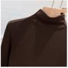 Women Half Turtleneck Long Sleeve Slim Fit Ribbed Thermal Base T Shirt Top