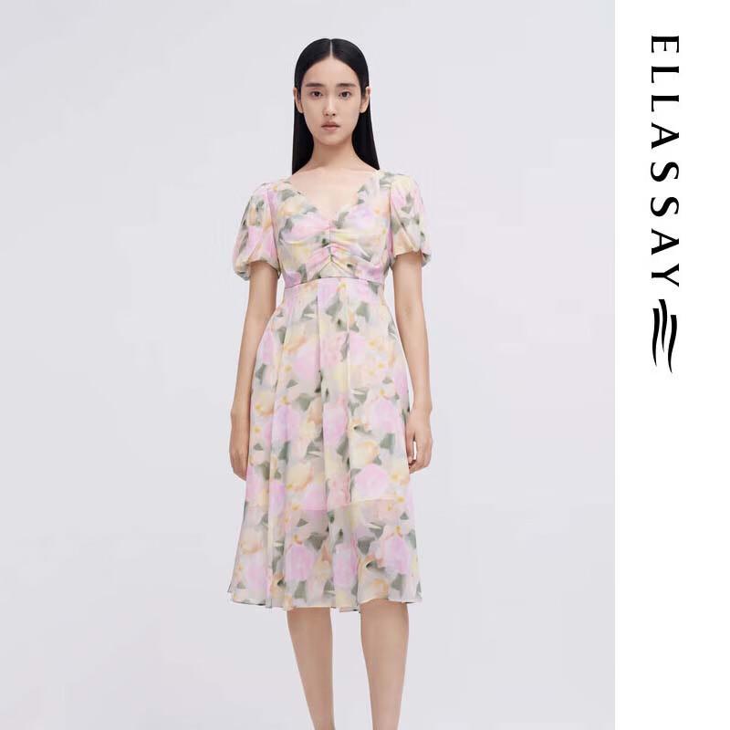

ELLASSAY Silk Pleated Midi Dress XS