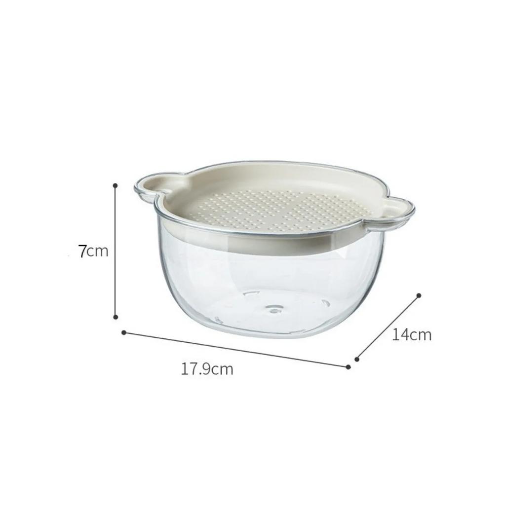 Kitchen Drain Basket Household Washing Basket Filter Basket Fruit Plastic Double Wash Fruit Tray Plastic Washing Vegetables