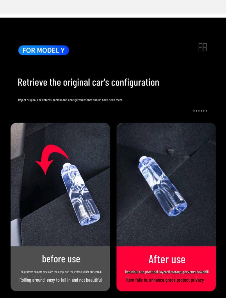 Tesla Model Y/3 Trunk Side Storage Box Cover - Interior Decoration Accessory