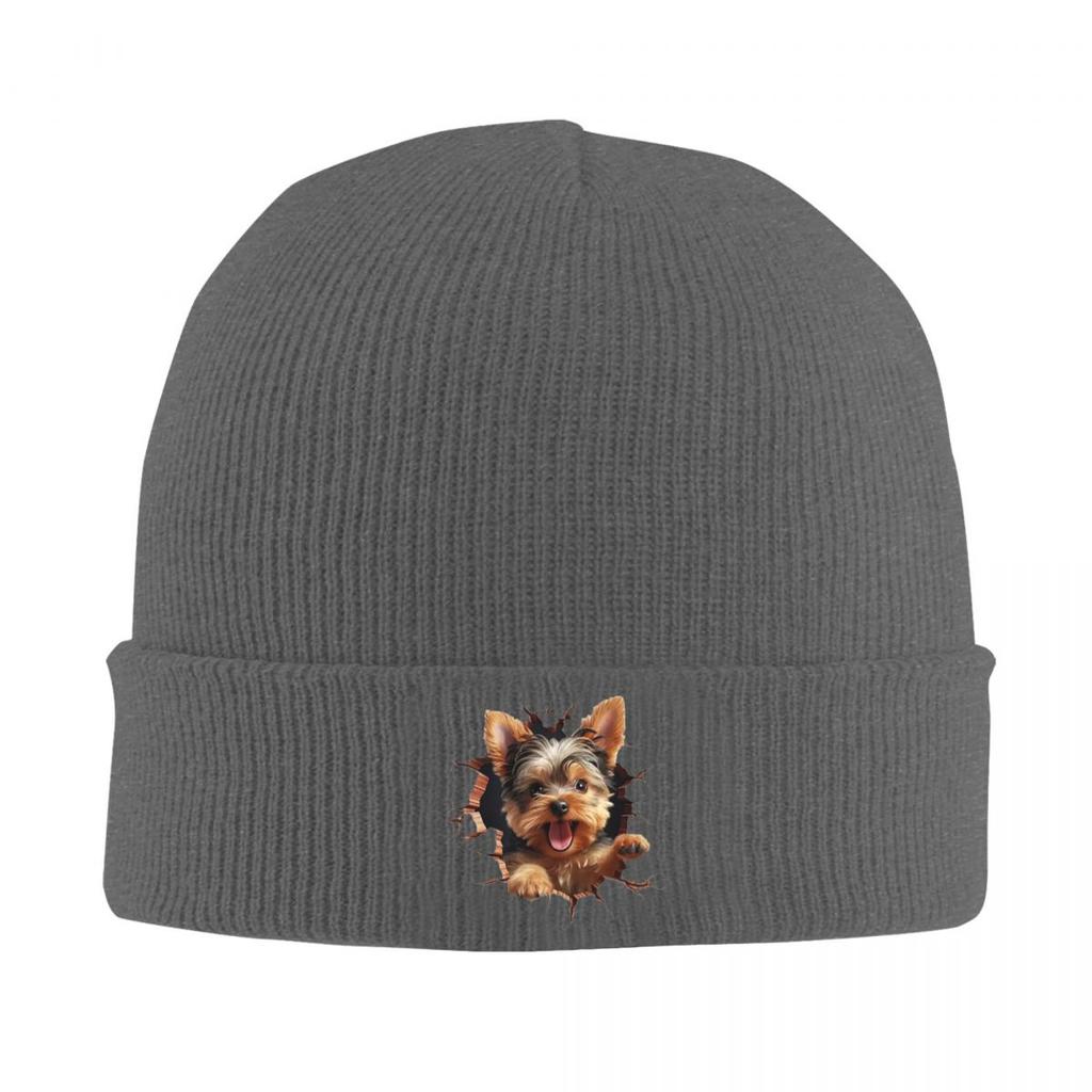Breaking Through Cute Dog Warm Knitted Cap Winter Knit Bonnet Hat Skullies Beanies Hip Hop Caps for Unisex