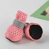 4PCS/SET Wear Resistant Dog Mesh Shoes Breathable Dog Net Shoes  For Dogs Cats