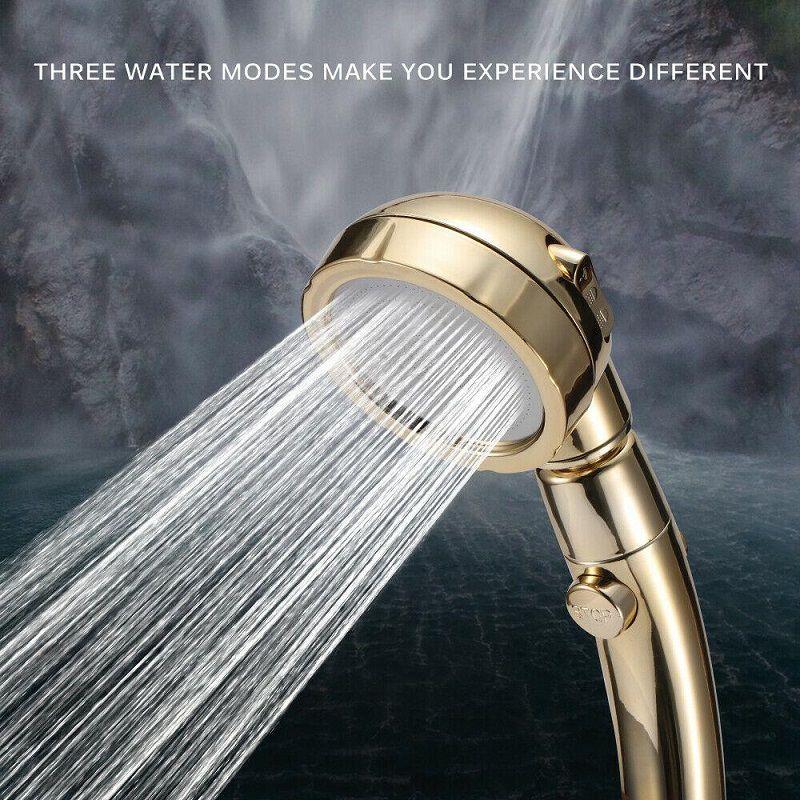 Premium Quality Portable 360 Degree Rotating Shower Head Featuring Three Modes And Stop Button