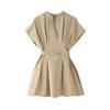 Fashion Style 2024 Summer New Women's Clothing Stylish Easiest for Match Pleated Waist Short Dress 8761298