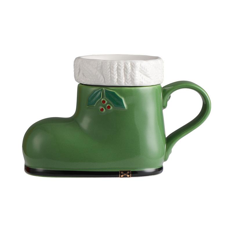 Creative Boot Shaped Mug Cartoon Ceramic Mug Afternoon Tea Coffee Cup Modern Home Breakfast Milk Cup Drinking Set Christmas Gift