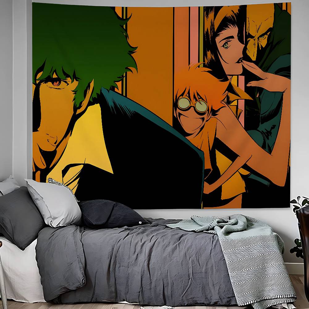 Cowboy Bebop Anime Hanging Bohemian Tapestry Hanging Tarot Hippie Wall Rugs Dorm Home Decor