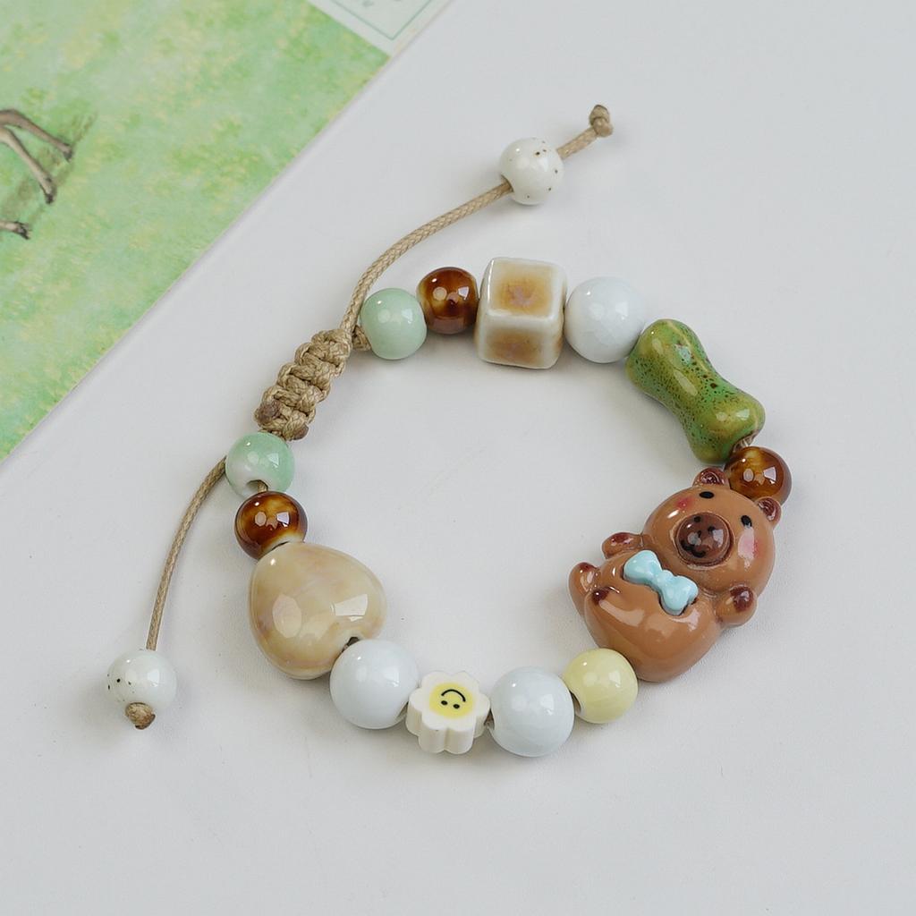 Jingdezhen ceramic fresh and cute girlfriend student kapibara sweet bracelet bracelet jewelry wholesale