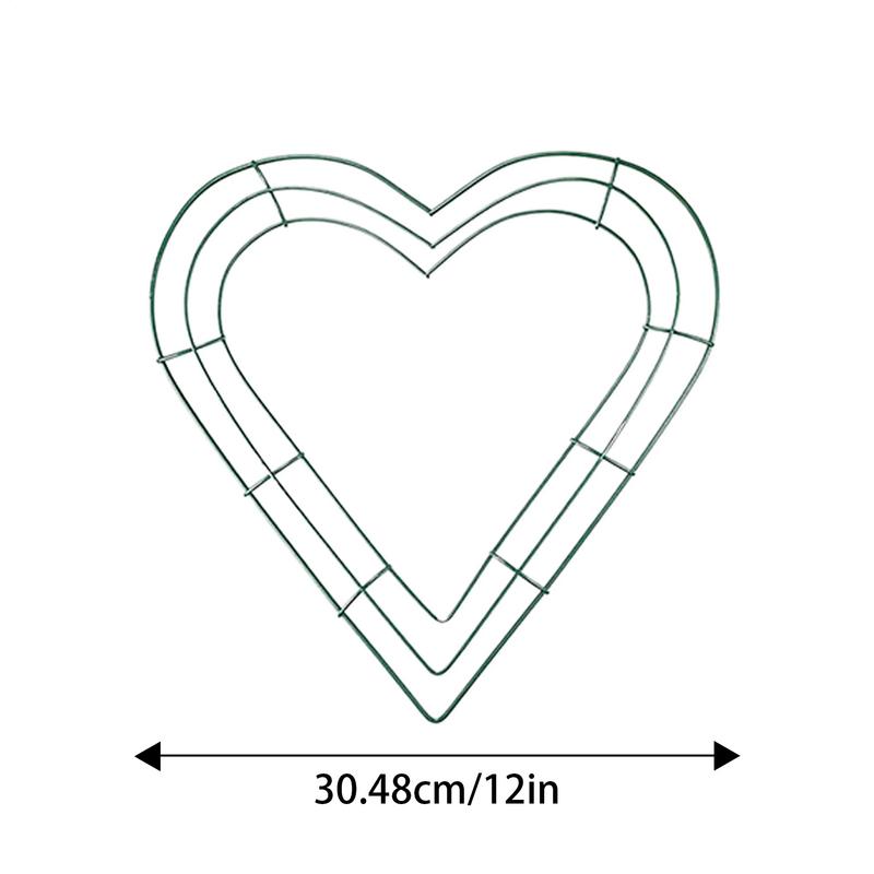 1PCS Metal Hoop Floral Wreath Frame Decoration Creative Star Heart Round Green Metal Floral Hoop For Christmas Wedding Party