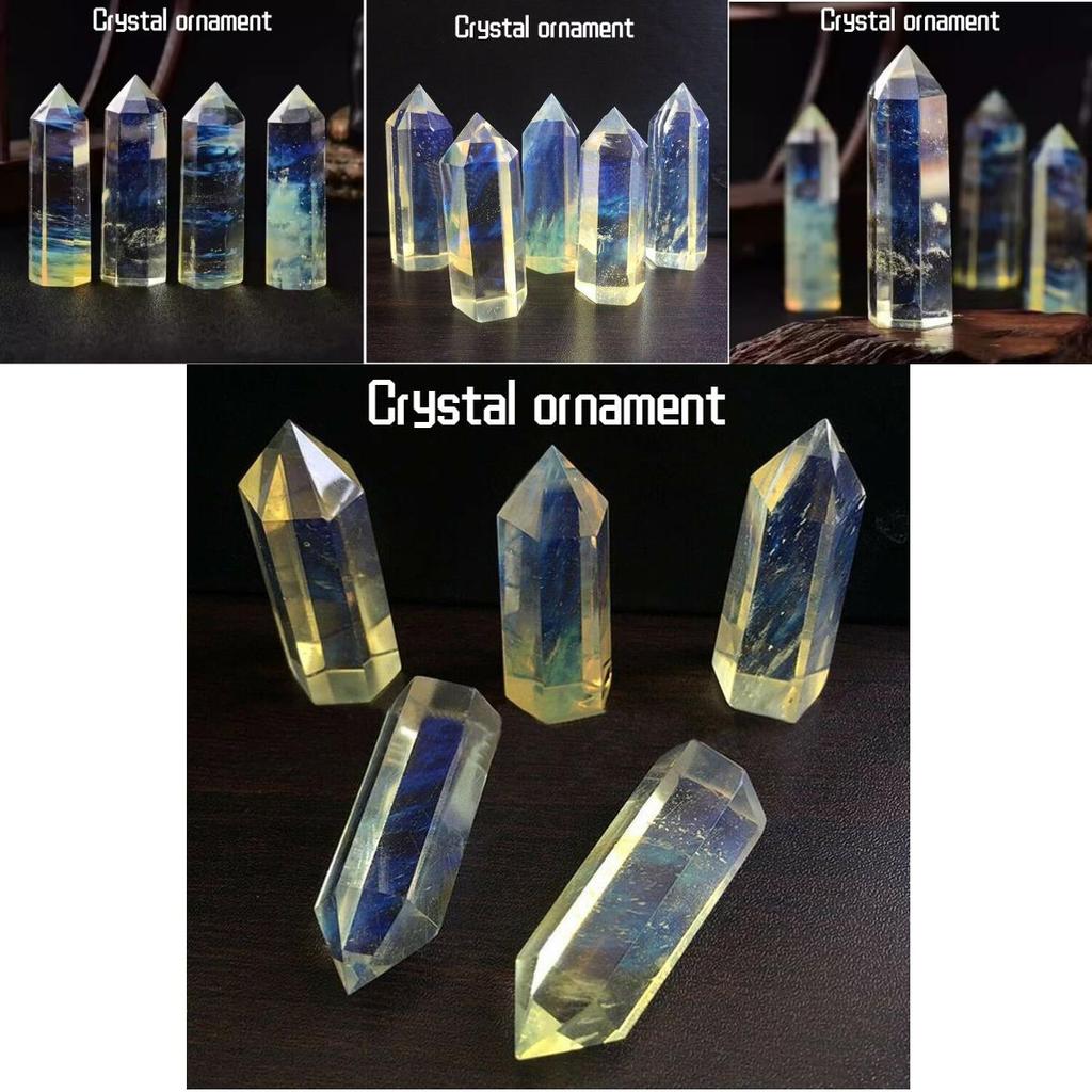 Elegante Gelbe Schmelzstein Kristall Dekoration Für Magnetismus Energie Geometrische Form