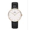 Used Daniel Wellington Watch Classic Canterbury Rose Leather Strap Black