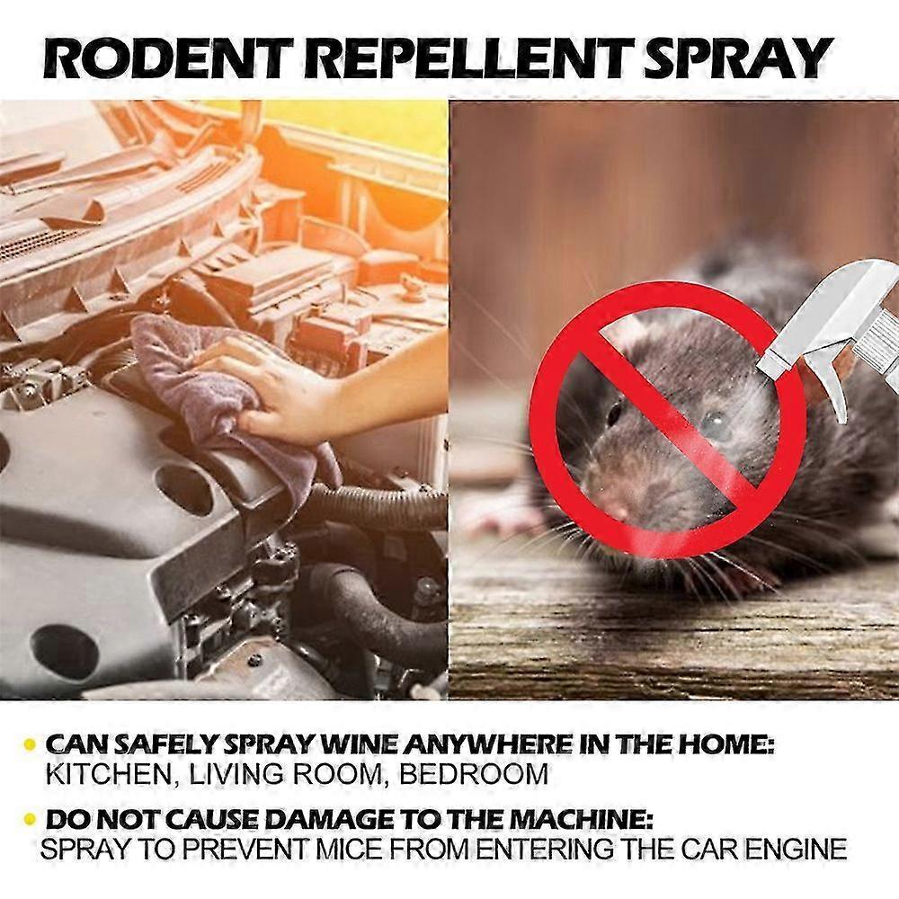 3pcs Automobile Engine Rat Mouse Repellent Spray Natural Vehicle Protection New 25-26