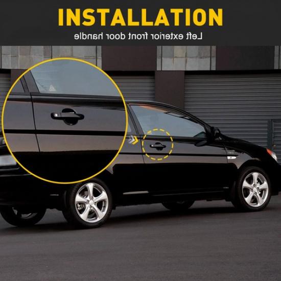 For 2006-2011 Hyundai Accent Front Left Right Door Handle Exterior Outside Black