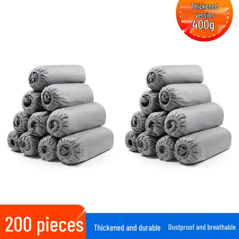 Disposable Non-Woven Shoe Covers - Wear-Resistant, Non-Slip, Dustproof, Breathable, Indoor Footwear for Students and Adults, Thickened, Free Shipping