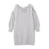 Jill by Jill Stuart Women's Casual Dress, Flower Pearl Embroidery Knit Dress, Light Gray, FR
