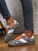 Casual able Women's Flat Board Shoes   Leopard Print Color Matched Sporty Versatile Breathable Waterproof Wear -..