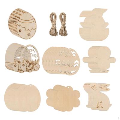 Wood Animal Cutouts, Unfinished Crafts with Ropes, Window Hanging Ornaments, Wedding Decoration,