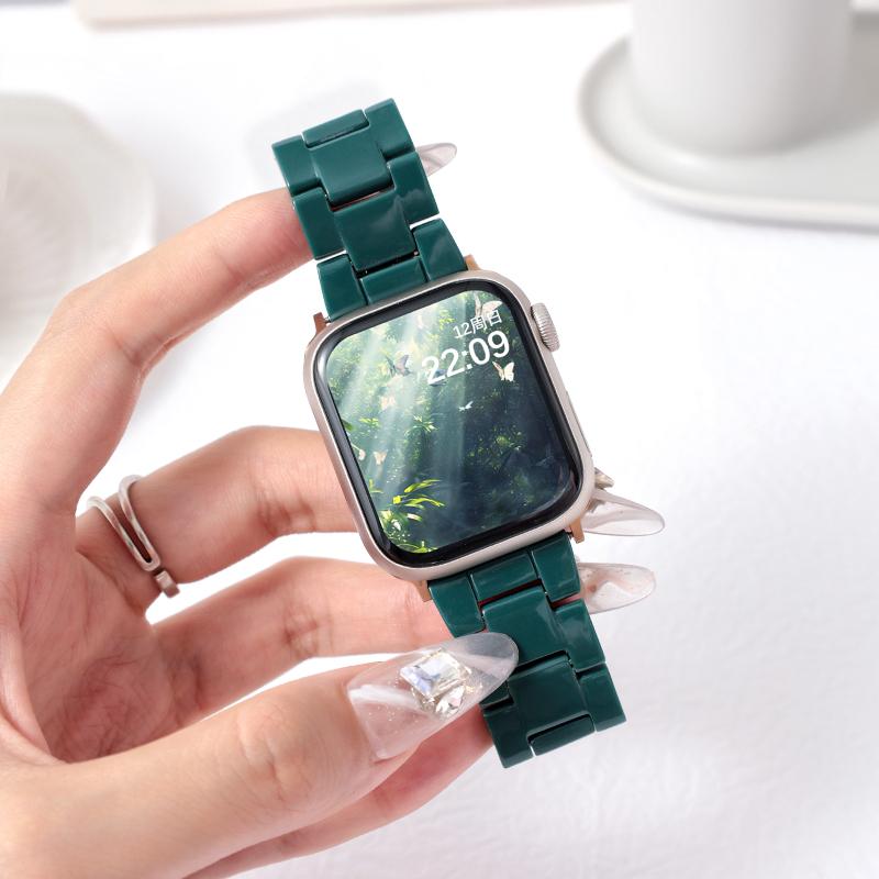 Candy Color Acrylic Strap for Apple Watch 40mm Band 38 41 42 44 45 46 49mm Fashion Bracelet iWatch Series 12 11 10 9 8 7 SE 6 5