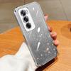 KEYSION Luxury Plating Glitter Phone Case for OPPO Reno12 Pro 5G Transparent Soft TPU Shockproof Back Cover for OPPO Reno12 5G