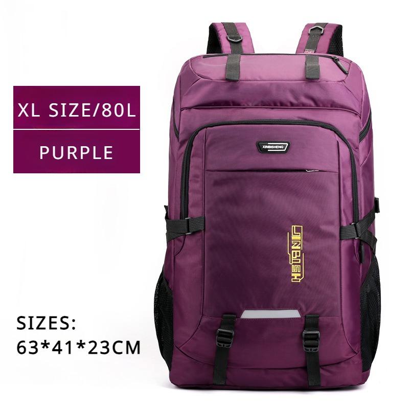 

Классические популярные дорожные рюкзаки большой емкости 60/80 л, унисекс, сумка для кемпинга, уличная износостойкая сумка для альпинизма, студенческая спортивная школьная сумка XL фиолетовый