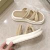 Fairy Style Slippers Female Summer Wear High Heels Foreign Style Beautiful Not Tired Feet Muffin Women's Shoes 2025 New Thick-soled Sandals