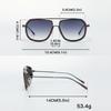 Non-polarized Fashion Sunglass Men Vintage Sunscreen Oversized Sunglasses Women Trendy Metal Glasses