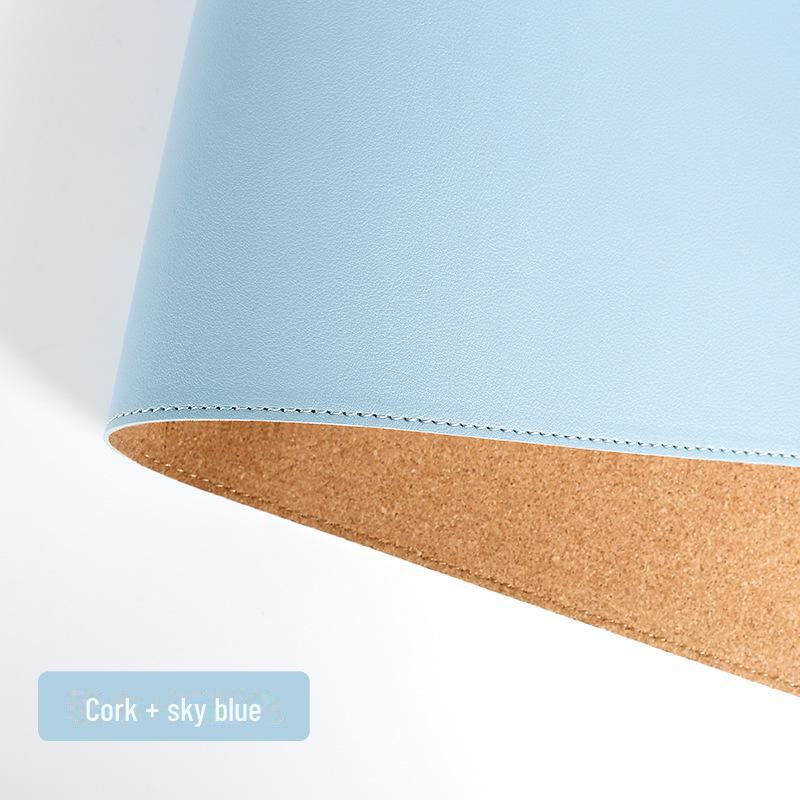 Non-Slip PU Leather Table and Bar Mats with Cork Coasters