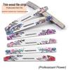 Available: Gray Professional Wood Nail File with Rose Design - Thin, Washable, for Shaping and Polishing Nails