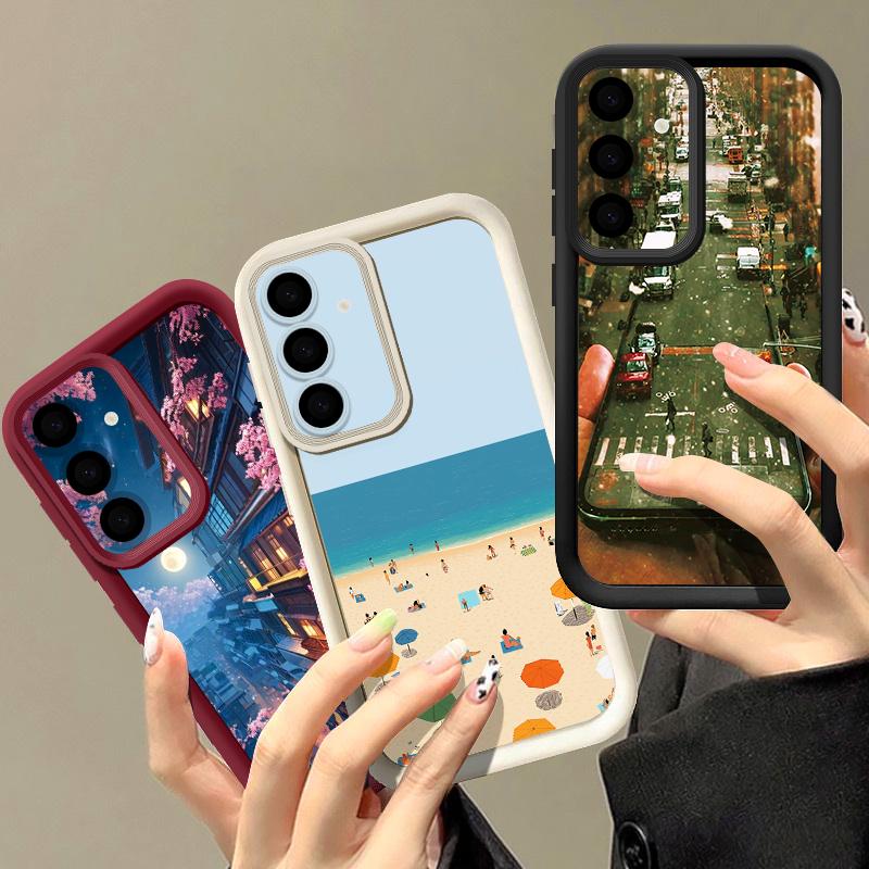 Beach Coast Print Case For Samsung A57 A37 A27 A17 S26 Ultra S25 FE A56 A36 A26 A16 A55 A35 A25 A15 A54 5G S21 S22 S23 S24 Plus Shockproof Cover