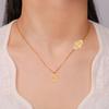 Star of David Hammered Chai Necklace for Men Women Moon Sun Je Blessing Life Star of David Pendant Protection Amulet Jewelry