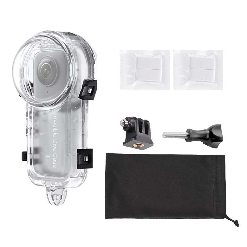 

60M Invisible Dive Case Waterproof Camera Protective Case Underwater Protective Cover for Insta360 X5 Camera Accessories чистий