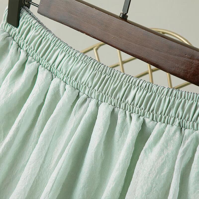 Women's Chiffon High-Waisted Wide-Leg Cropped Pants