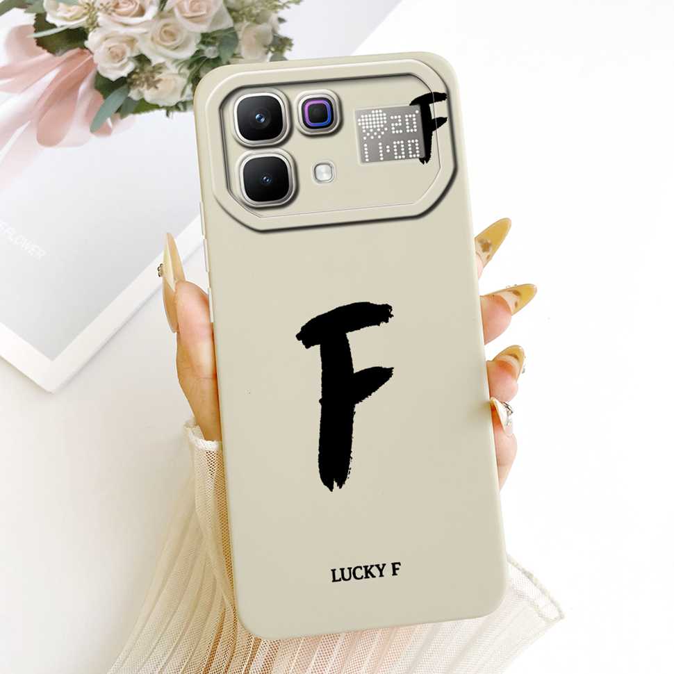 For Infinix Note 60 Pro 5G X6878 Case Simple Printed Lucky Letters Silicone Back Cover For Infinix Note60 5G X6879 6.78" Bumper