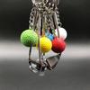 Ball For Gift Car Key Chain Ball Pendant Mini Golf Racket Metal Keychain Golf Ball Key Chain