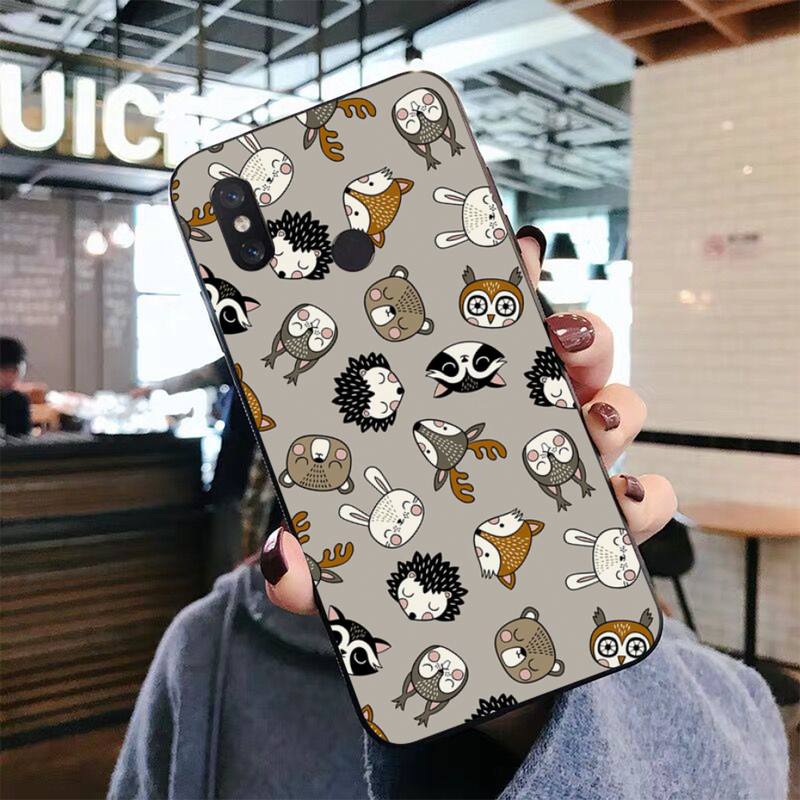 YNDFCNB Kawaii Jeż Etui na Telefon dla Xiaomi mi 8 9 10 lite pro 9SE 5 6 X max 2 3 mix2s F1