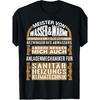 Men'S Heating Plumber Meister T-shirt | Casual Crew Neck, Slight Stretch Fabric, Regular Fit, Geometric-pattern, All-season
