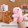 Adorable Capybara Plush Toy with Wagging Tail - Cute Cartoon Stuffed Doll Bag Charm